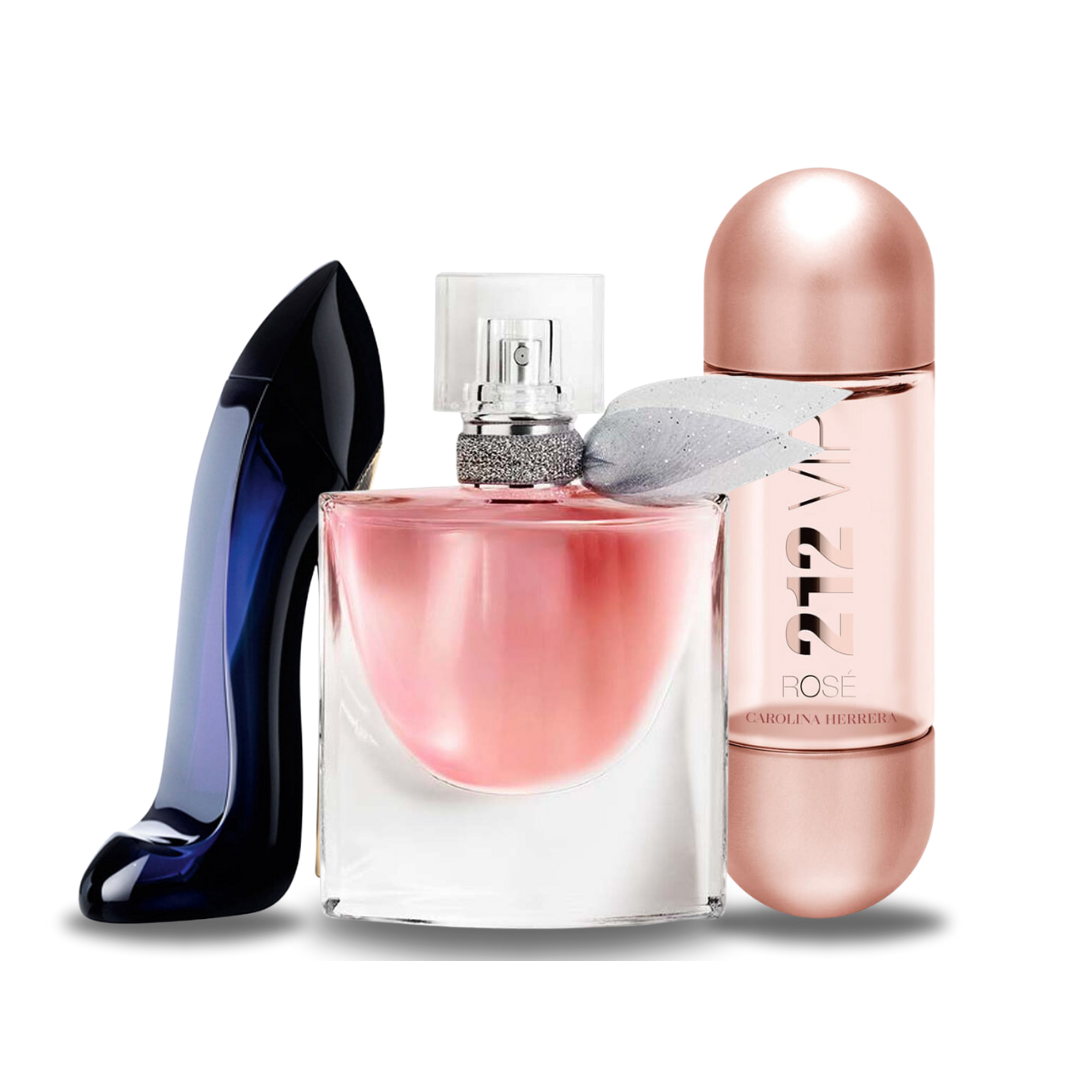 Paket mit 3 Parfums: Carolina Herrera GOOD GIRL, Lancôme LA VIE EST BELLE, Carolina Herrera 212 VIP ROSÉ (Eau de Parfum)