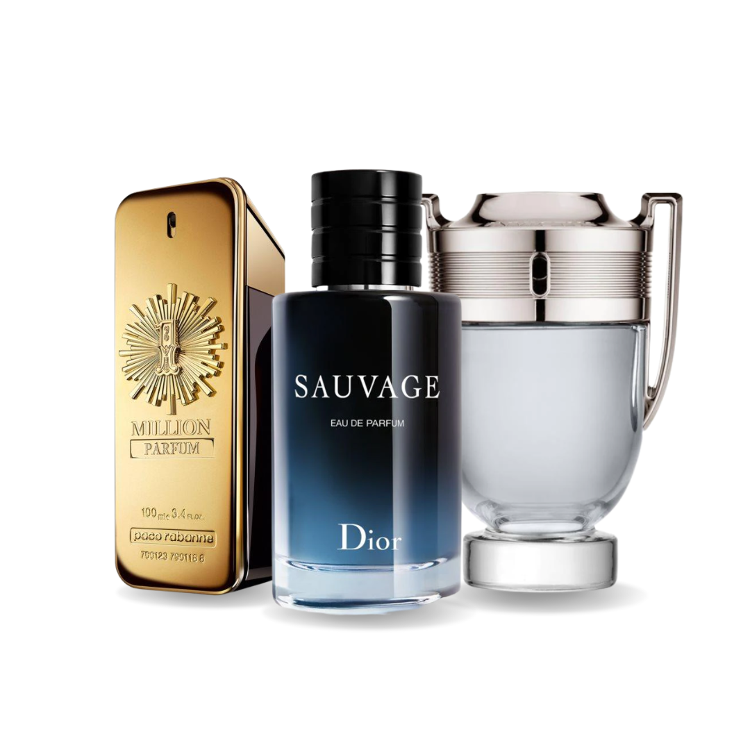 Paket mit 3 Parfums: Paco Rabanne ONE MILLION, Dior SAUVAGE, Paco Rabanne INVICTUS (Eau de Parfum)